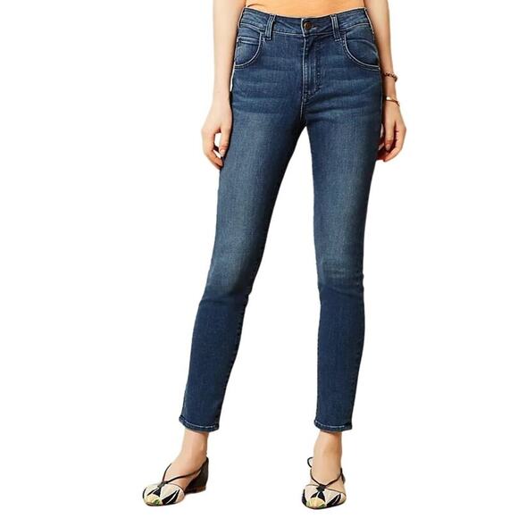 Anthropologie Pilcro + the Letterpress Superscript Dark Wash Skinny Jean Size 28 - Picture 1 of 10